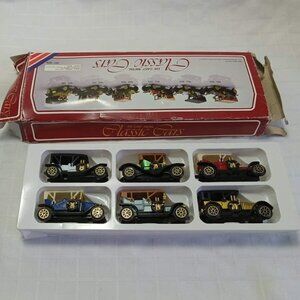 Set of 6 Miniature Classic Cars from the 1980’s. Made in Hong Kong.